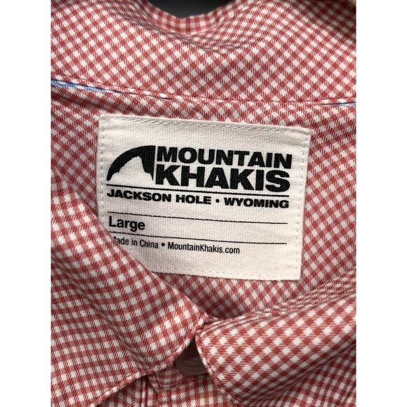 Mountain Khakis Shirt Men Large Coral Plaid Vented‎ Hiking Outdoor Button Up - Picture 4 of 9